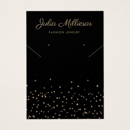 Moderne waterverf Confetti Oorbel Display Kaart (Voorkant)