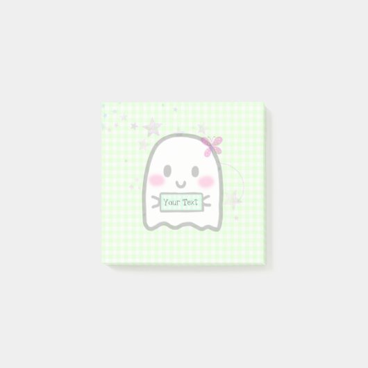 Moderne Waterverf Cute Ghost Name Notes (Voorkant)