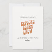 Moderne Waterverf Dank u Docent Kaart (Achterkant)