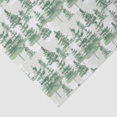 Moderne Waterverf dennenbomen grillige kerst Tissuepapier (Detail)