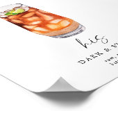 Moderne Waterverf Drinken Bieden Poster (Hoek)