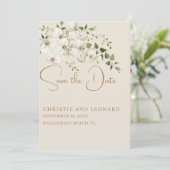 Moderne Waterverf Elegant Orchid Save the Date (Staand voorkant)