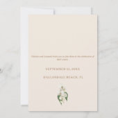 Moderne Waterverf Elegant Orchid Save the Date (Achterkant)