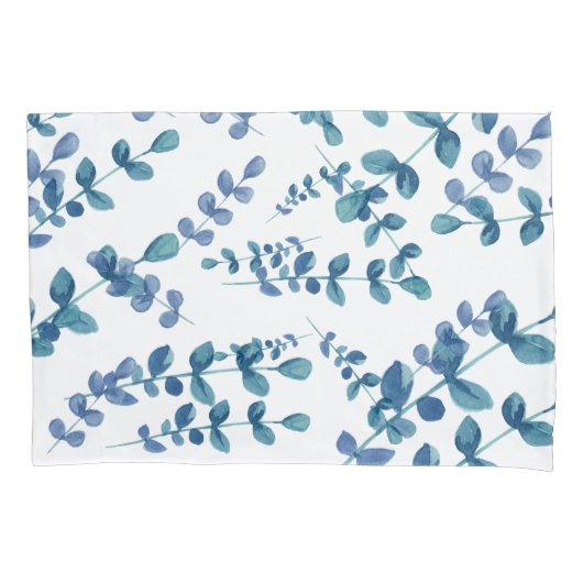 Moderne Waterverf Eucalyptus botanische groen Kussensloop (Voorkant)