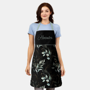 Moderne Waterverf Eucalyptus Floral op maat Schort