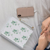 Moderne Waterverf Eucalyptus Green Pattern Notitieboek