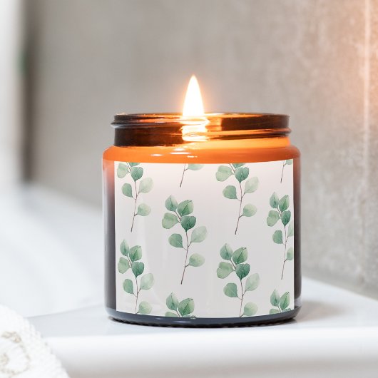 Moderne Waterverf Eucalyptus Green Pattern Vierkante Sticker