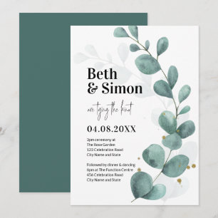 Moderne Waterverf  Eucalyptus Greenery Kaart