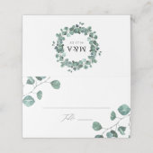 Moderne Waterverf Eucalyptus Greenery Wedding (Buitenkant ongevouwen)