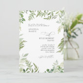 Moderne Waterverf Eucalyptus Parents Sage Wedding Kaart (Staand voorkant)
