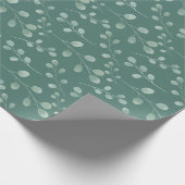 Moderne Waterverf Eucalyptus Pattern Green Cadeaupapier (Hoek)