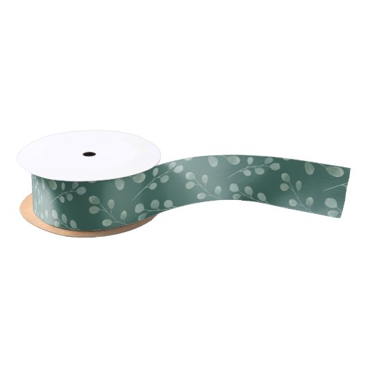 Moderne Waterverf Eucalyptus Pattern Green Lint (Spoel)