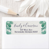 Moderne Waterverf Eucalyptus Return Address Label (Insitu)