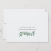Moderne Waterverf Eucalyptus Save The Date (Achterkant)