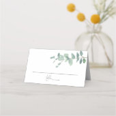 Moderne Waterverf Eucalyptus Script Weddenschap (Voorkant)
