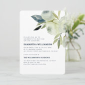 Moderne Waterverf Floral Baptism Kaart (Staand voorkant)