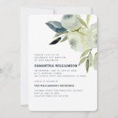 Moderne Waterverf Floral Baptism Kaart (Voorkant)