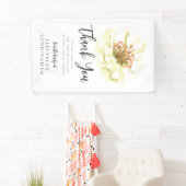 Moderne Waterverf Floral Botanische Memorial Bedan Spandoek (Insitu)