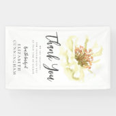 Moderne Waterverf Floral Botanische Memorial Bedan Spandoek (Horizontaal)