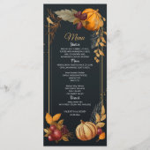 Moderne Waterverf Floral Elegant Bruiloft Menu (Voorkant)
