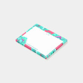 Moderne Waterverf Floral Fuchsia op maat Post-it® Notes (Schuin)