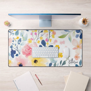 Moderne Waterverf Floral Pattern Bureaumat