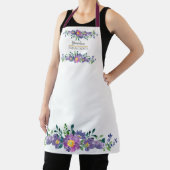 Moderne waterverf floral script elegant oma schort (Insitu)