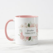 Moderne waterverf floral script elegant oma Tw Mok (Links)