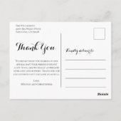 Moderne Waterverf Floral Stripes Bruiloft Dank u Briefkaart (Achterkant)