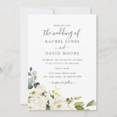 Moderne Waterverf Floral Wedding Kaart (Voorkant)