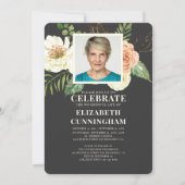 Moderne Waterverf Florals Foto Memorial Kaart (Voorkant)