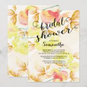 Moderne Waterverf Flowers Bridal Shower Kaart (Voorkant / Achterkant)