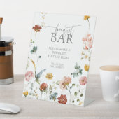 Moderne Waterverf Flowers Douche Boeket Bar Reclamebord Met Voetstuk (Insitu)