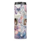 Moderne Waterverf Fotocollage – Beste Mam Gift Thermosbeker (Achterkant)