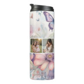 Moderne Waterverf Fotocollage – Beste Mam Gift Thermosbeker (Geroteerd rechts)