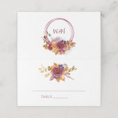 Moderne Waterverf Geometrische Herfst Bouquet Wedd (Buitenkant ongevouwen)