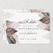 Moderne Waterverf Glitter Foliage BarefootBride™ (Voorkant / Achterkant)