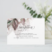 Moderne Waterverf Glitter Foliage BarefootBride™ Kaart (Staand voorkant)