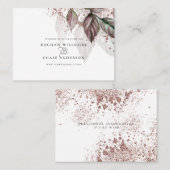 Moderne Waterverf Glitter Foliage BarefootBride™ Visitekaartje (Voorkant / Achterkant)