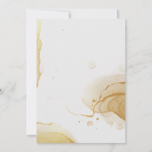 Moderne Waterverf Gold bedankt voor uw uitnodiging (Achterkant)