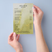 Moderne Waterverf Gold Glitter Flyer (Hand)