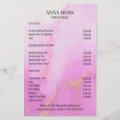 Moderne Waterverf Gold Glitter Flyer (Achterkant)