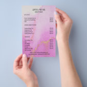 Moderne Waterverf Gold Glitter Flyer (Hand)