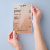 Moderne Waterverf Gold Glitter Flyer (Hand)