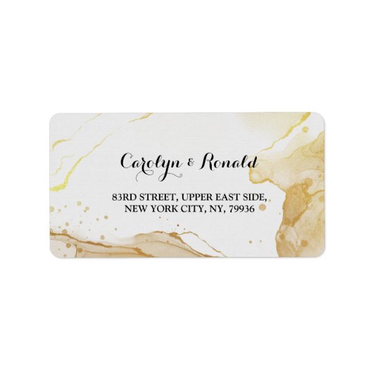 Moderne Waterverf    GoldLabel Etiket (Voorkant)