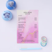 Moderne Waterverf Goud Glitter Flyer (Enkel)