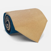 Moderne Waterverf goudblauw strand Stropdas (Opgerold)