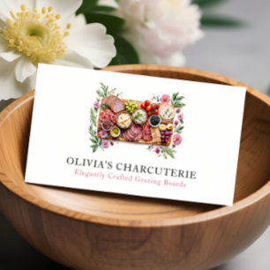 Moderne Waterverf Grazing Board QR Code Visitekaartje