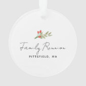 Moderne Waterverf Greenery Foto Acryly Ornament (achterkant)