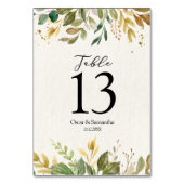 Moderne Waterverf Greenery Leaf & Gold Drups Kaart (Voorkant)